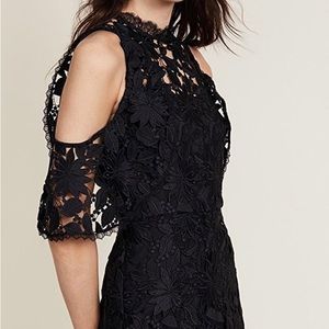 Alice + Olivia June Cold Shoulder Ruffle Romper/Jumpsuit